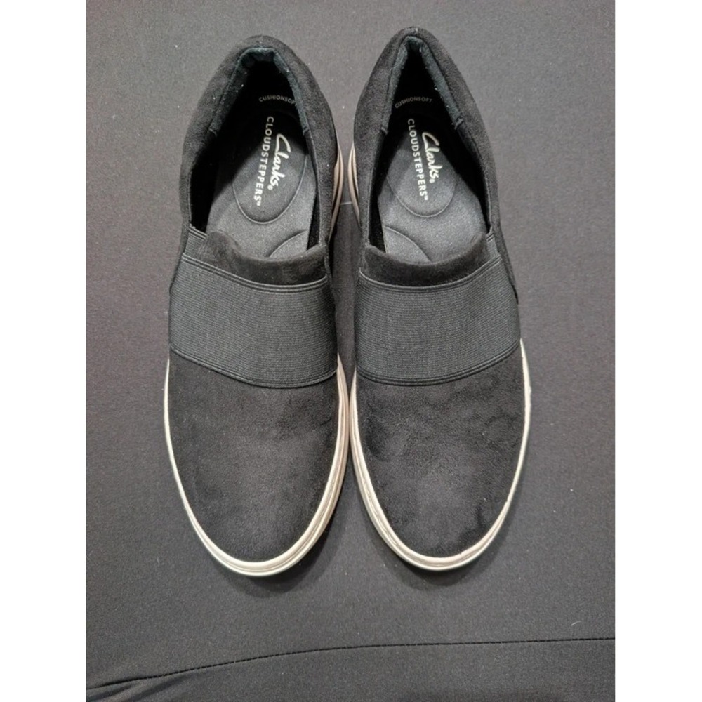 Clarks Cloudsteppers Audreigh Eve Black Slip On Sneakers Women's 8.5 M Cushion